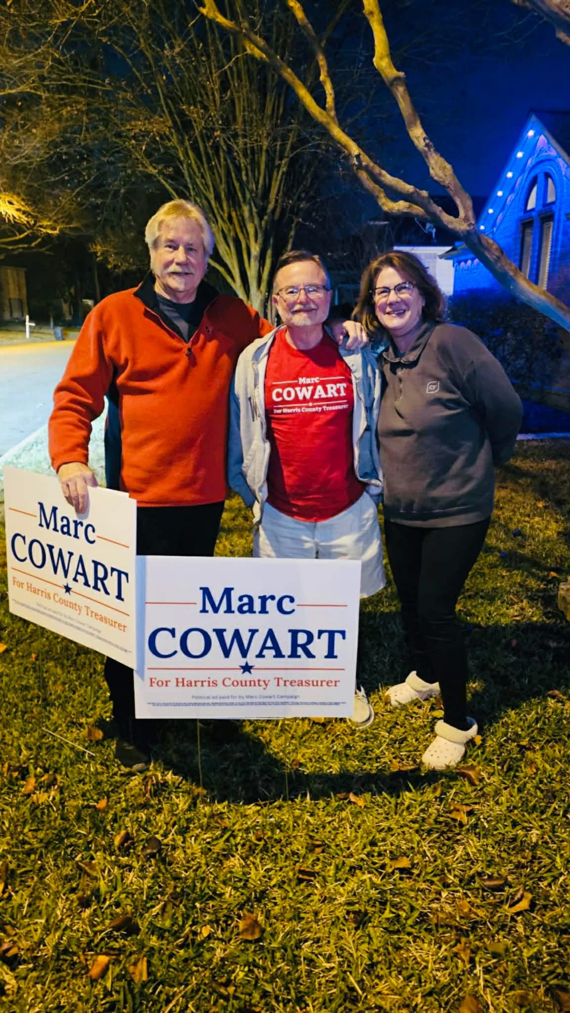 Volunteers with Yard Signs